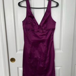 Plum bodycon cocktail dress, size S